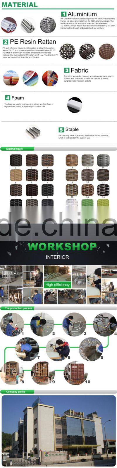 L Shaped Sectional Garden Sofa Set