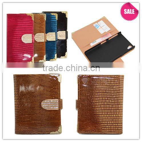 Book style leather case for mobile phone sony xperia Z1 L39h, easy sell