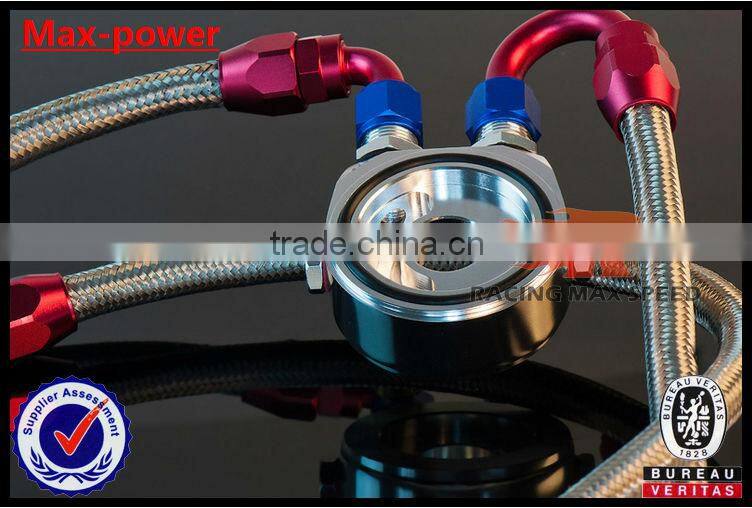 Hot Sale! Oil cooler Hose Fitting 180 degree Push On Hose End AN4 AN6 AN8 AN10 AN12 Blue and Red