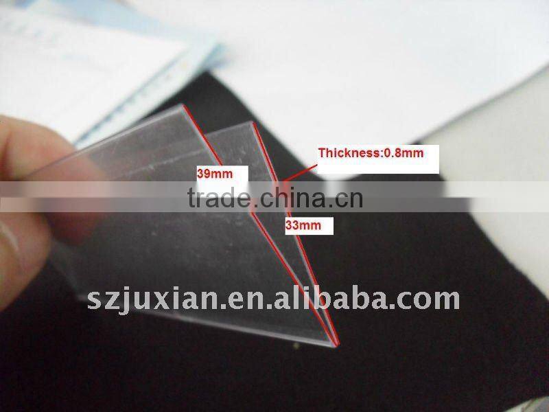 Plastic price label strip Cooler/Freezer Shelving PVC plastic shelf label holder