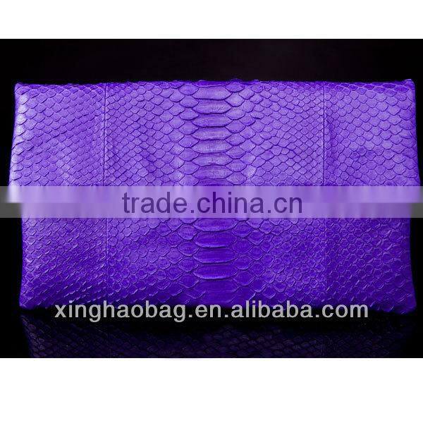 Custom high quality ladies purses and handbags genuine snake skin brand