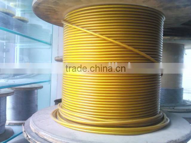 6X7+IWS 2.38mm/4.0mm PVC coating Steel Cable