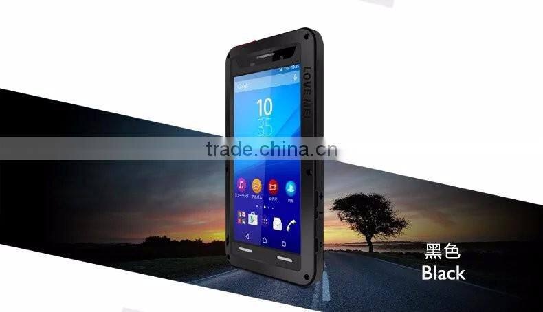 Original Love Mei Waterproof Case For Sony Xperia m5 Shockproof Metal Powerful Gorilla Glass Hybrid Phone Cover Case TB-0151
