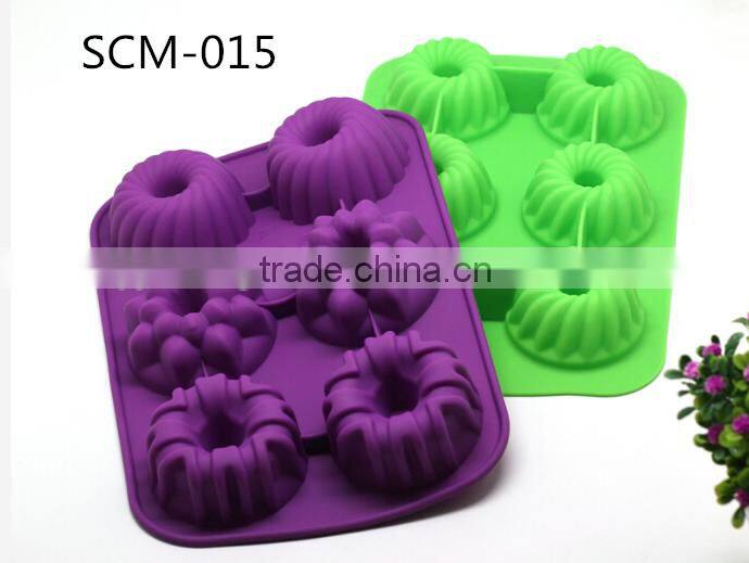 2016 Hot sale food grade FDA and LFGB 11 hole muffin cups silicone cake mold