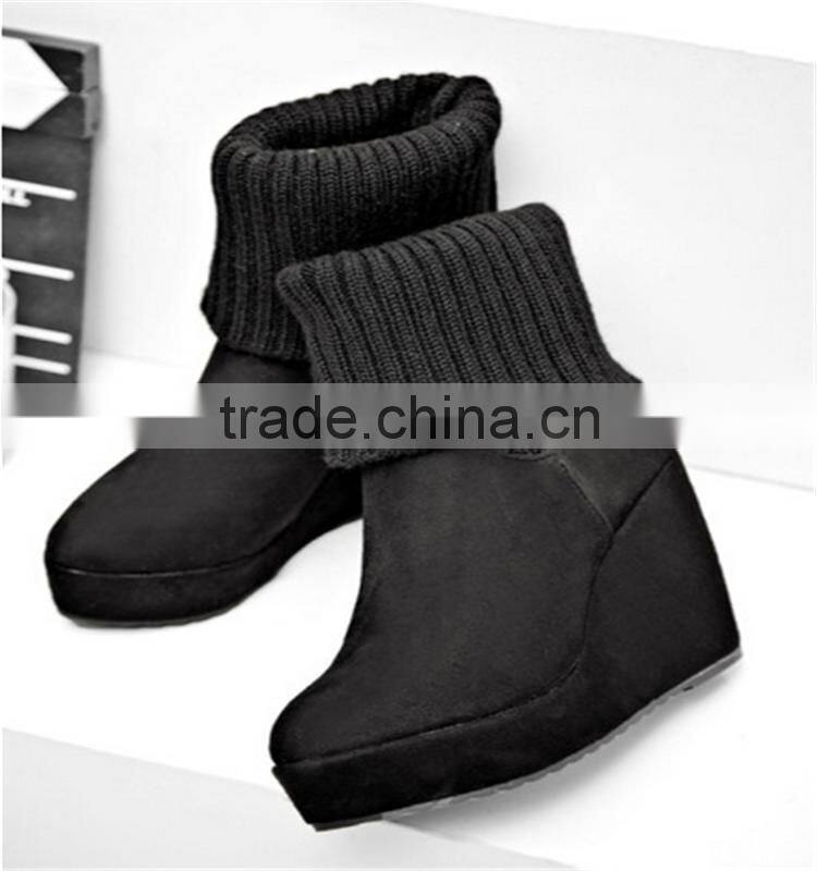snow woman wedge hidden heel winter snow boots 12cm wedge heel shoes