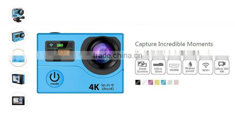 2016 best price! 4K Video Dual Screen WiFi Waterproof Sport Camera--DV-25