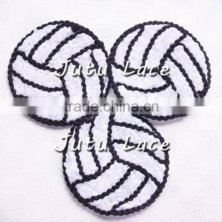 Shabby rosette trim basketball , football/rugby, soccer ball, volleyball, softball flower accessories