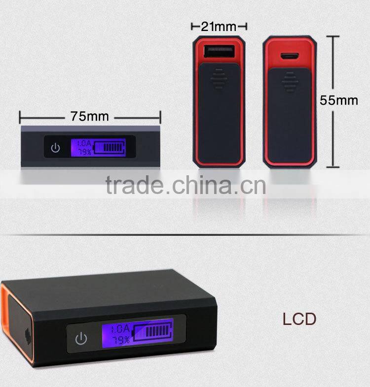 LCD screen High quality 5200 mAh power bank external battery charger