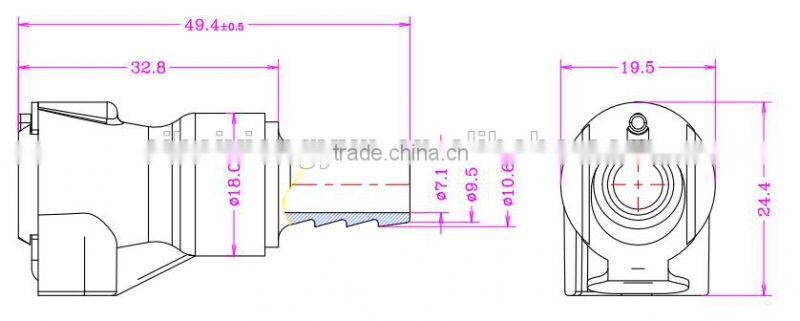 3/8" POM/EPDM Plastic disconnector BL1606HB