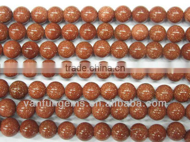 Wholesale natural polish Blue Sand Stone round beads for jewelry