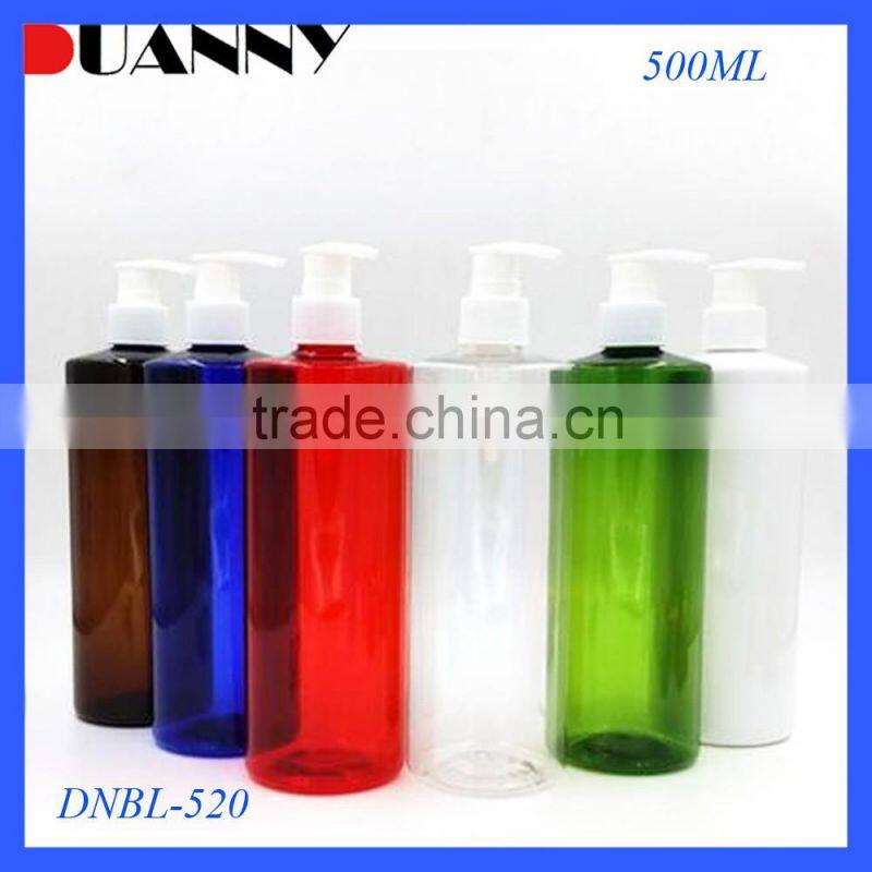 EMPTY 250ML 500ML ROUND PET PLASTIC SHAMPOO BOTTLE WITH PUMP
