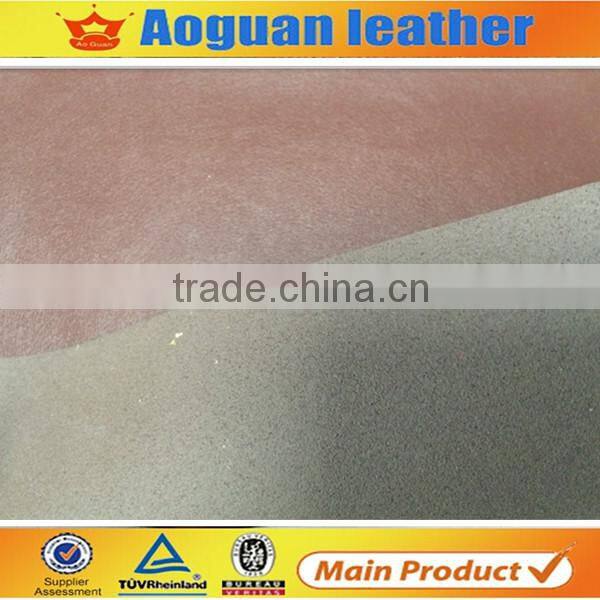 2015 fashion handing soft shoes material microfiber synthetic leather