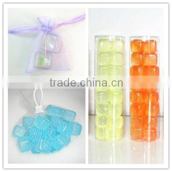 2016 New Reusable plastic ice cubes/ Transparent plastic fake ice cubes