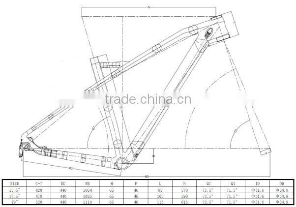 29er Carbon Mountain Bike Frame MTB Bicycle Frame BB92 15.5" 17.5" 19"