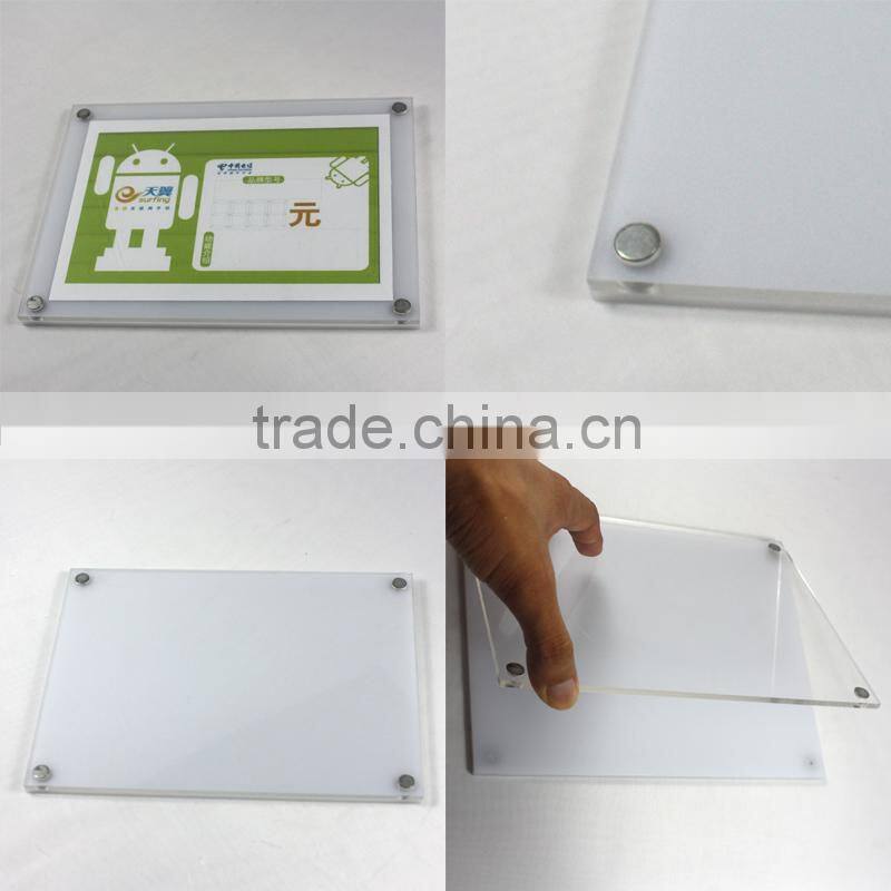 New fashion high quality transparent acrylic price tag holder
