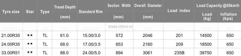 Hot Sale 1800R23 2100R35 2400R35 Radial Heavy Dump Truck Tire