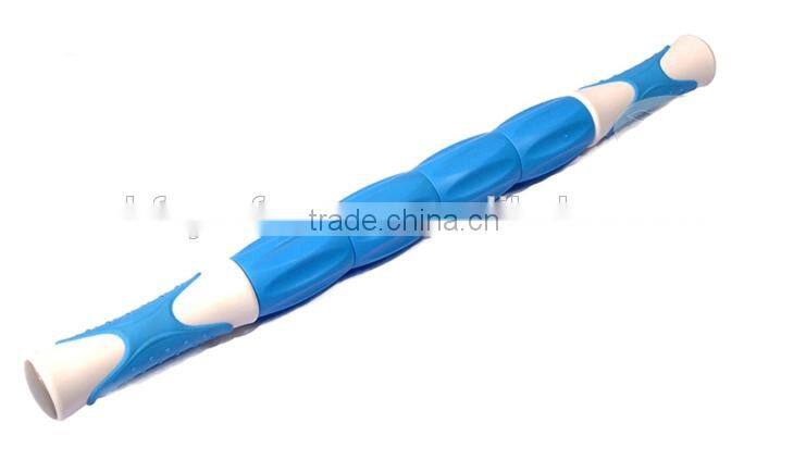 soft silicone spinning ball running muscle massage stick