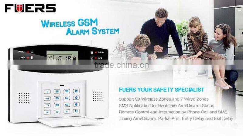 YL-M2B Durable Quality LCD Display with Time Clock GSM Intelligent Wireless Home Burglar Security Alarm System