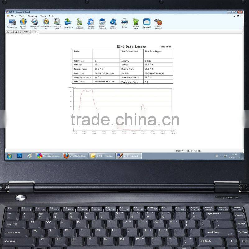 USB Internal External Sensor Temperature Data logger Datalogger Temp Recorder