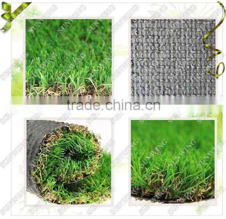 Lay down Artificial plastic grass for garden(PPE301216 DQ4-6F)