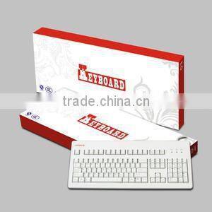 white and red kraft carton box for keyboard,custom offset carton box