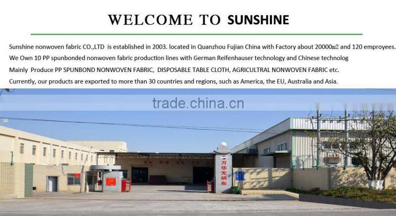 Alibaba China Manufacturer 17g Polypropylene Spunbond TNT Nonwoven Fabric for Fruit Bag