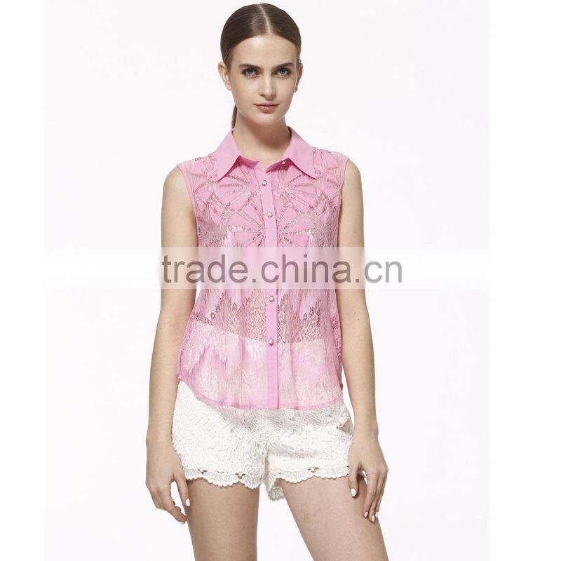 Cotton lace sarees blouse designs fashion 2015 summer tops