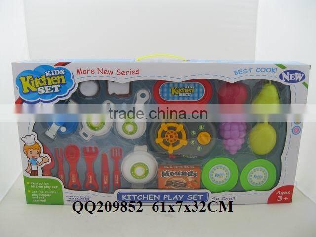 Funny plastic kitchen play toy set ,cooker play set