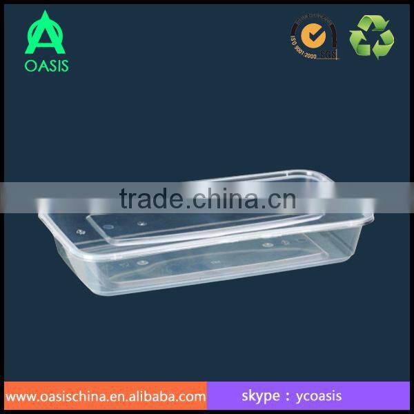 Plastic Clear Disposable Food Packaging Containers 500ml