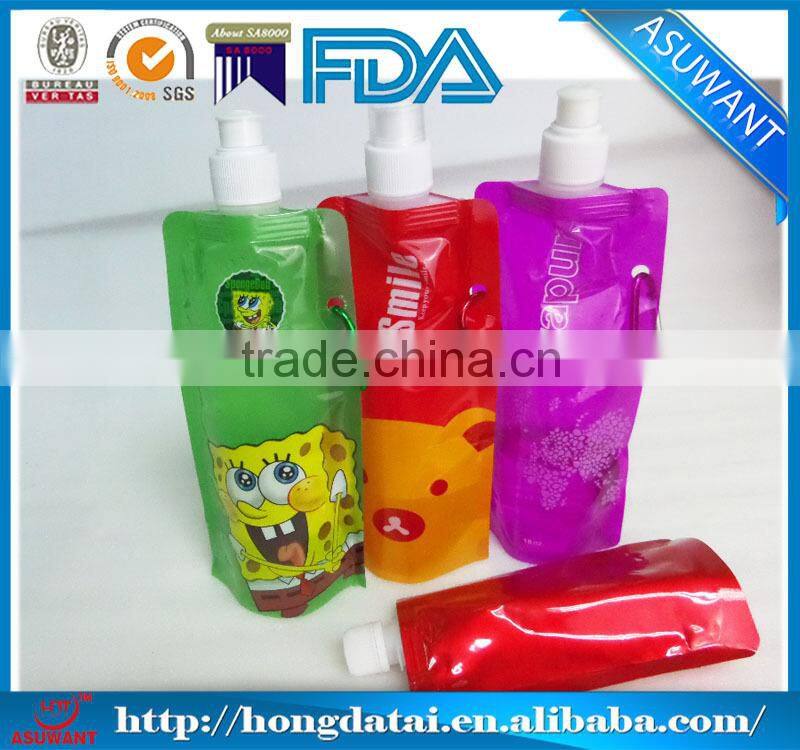 Gravure printing laminated plastic flexible drink pouch