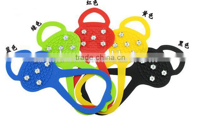 Sport's Equipment saftey silicone anti-slip ice crampons for snowshoes