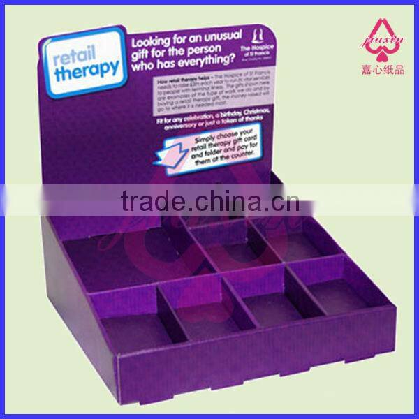 custom 8 cell counter display cardboard tabletop display