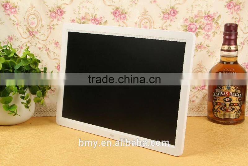 Factory hot sell 15.4 inch multi-function digital photo frame, electronic photo album