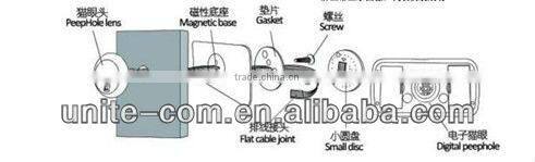 home appliances electronic door peephole with doorbell and eyehole function