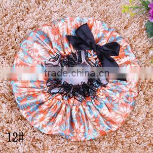 lace bowknot shower bath cap