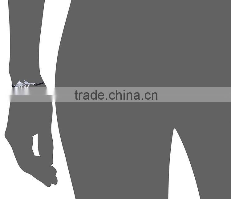 New design Korean wax cord silver alloy simple bracelet Valentine gift wholesale