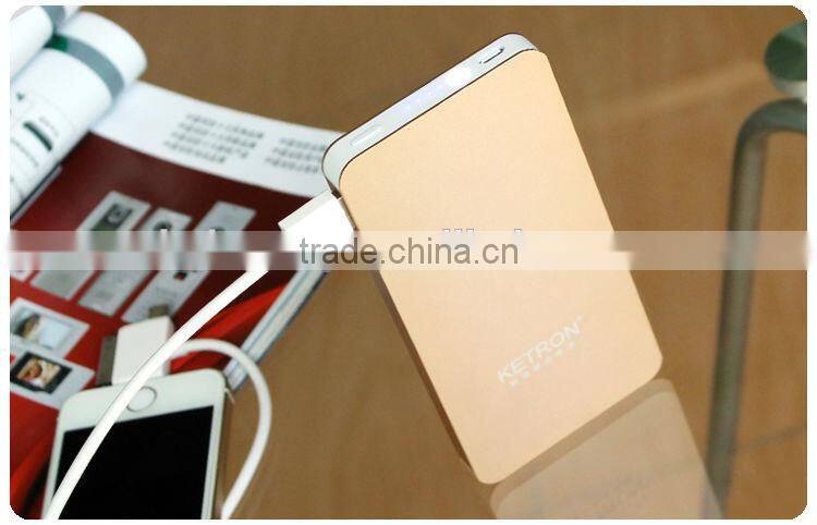 Li-polymer 8000 mah handlight ultra-thin power bank charger 2600mah