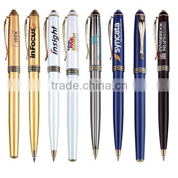 Top quality customized pull out banner pen/promotion metal pen/plastic ballpoint pen wholesale