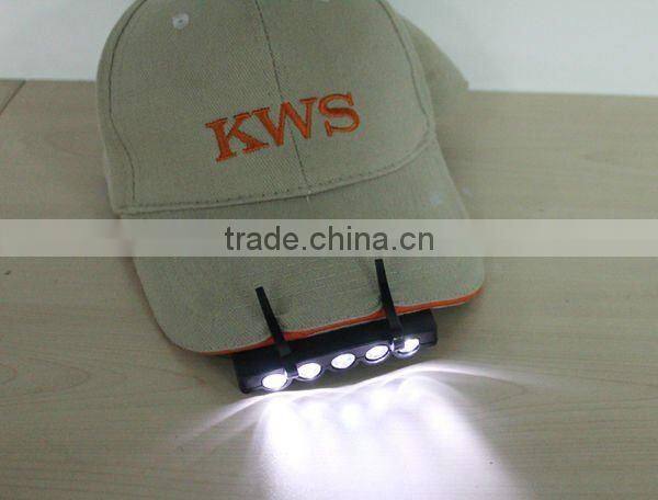 Portable 5 led cap light