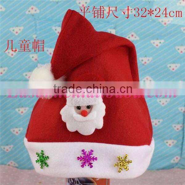 Christmas gift promotion xmas decoration luxury christmas plush santa hat