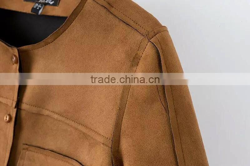 wholesale clothing two pockets front short jacket