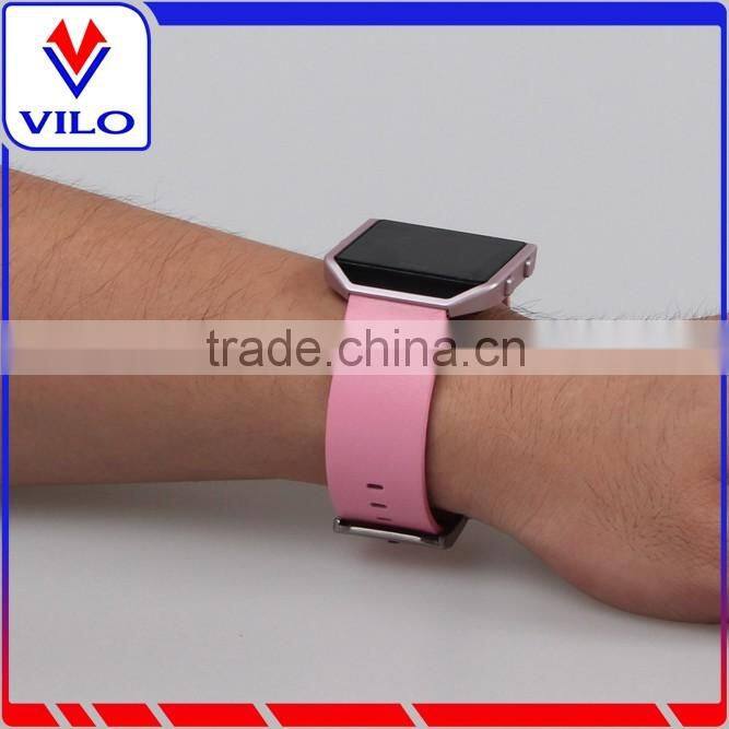 Wristband genuine leather strap for Fitbit Blaze / Metal bumper for Fitbit