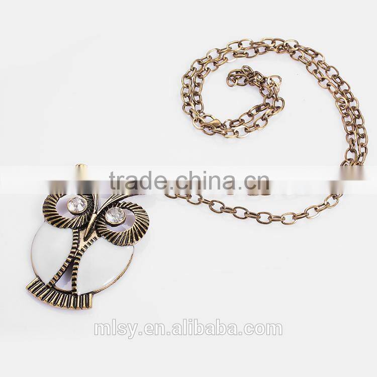 Owl metal fashion clavicle necklace ornament chain Brightness F1-80030