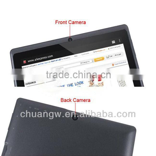 2014 Wholesale 7 inch Tablet PC android 4.0 Capacitive Screen 512M 4GB Camera WIFI Q88 allwinner a13 stouch 7'' tablet pc