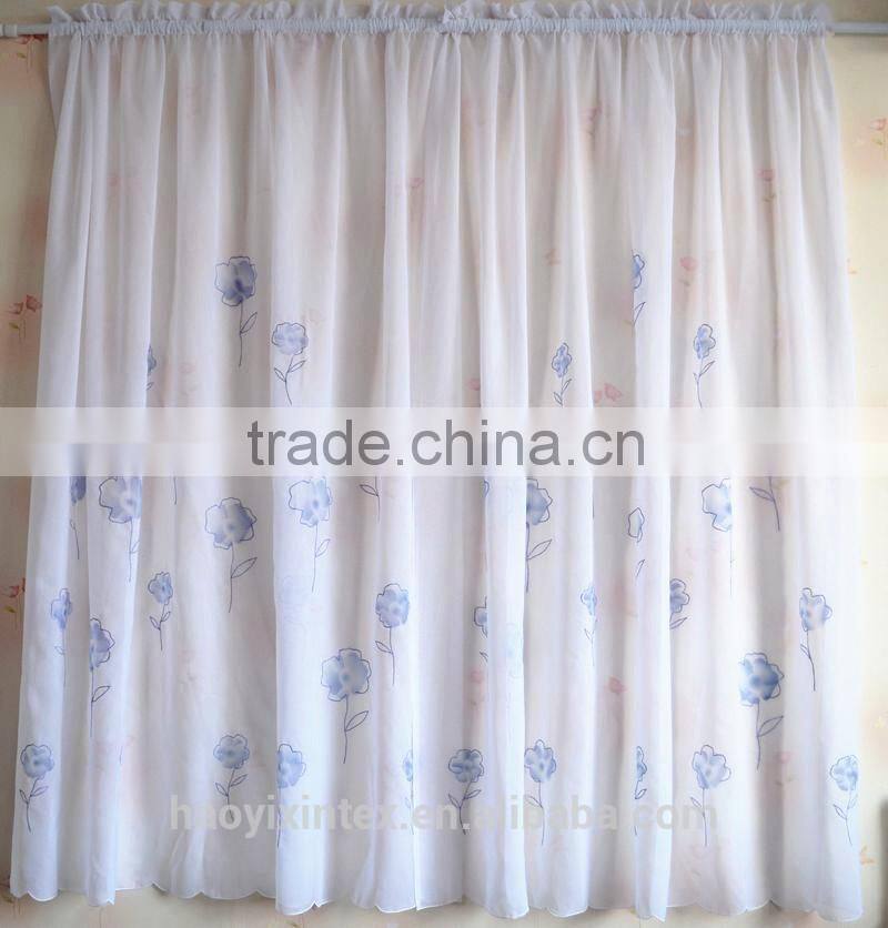 flocking curtain Voile fabric 100% polyester terylene