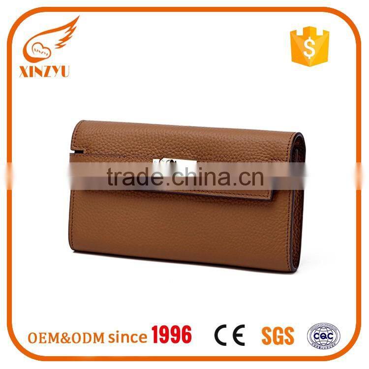 High Quality Long Women Leather Wallet lady purse