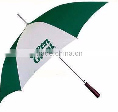 cheap promotional advertising auto open green leading golf umbrella