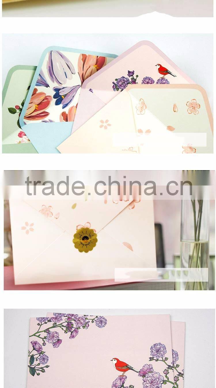 Korean aesthetic envelope paper series Custom festival greeting happy birthday handmade greeting card