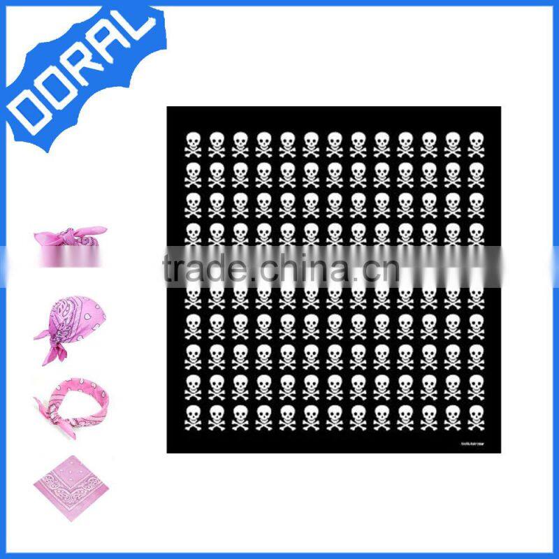factory selling cheap printed cotton black bandana