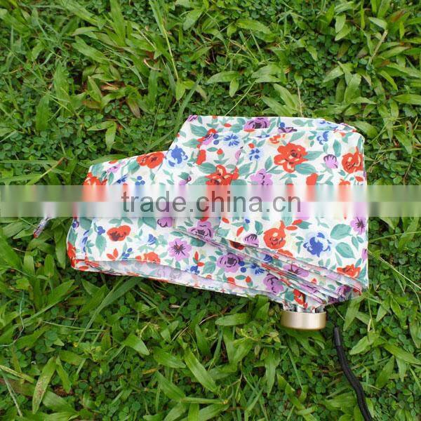 Super tiny lady flower sun rain 4-foding umbrella